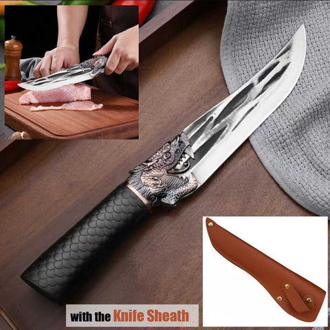 Butcher Cleaver Meat Knife With Knife Sheath Camping Outdoor Knife