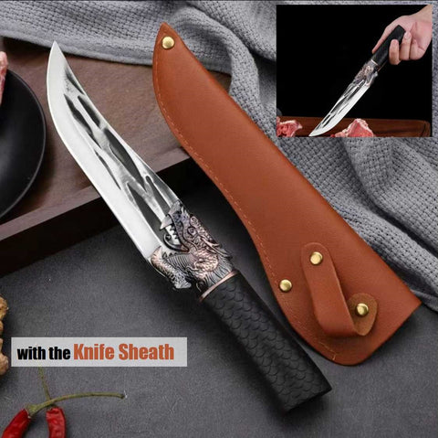 Butcher Cleaver Meat Knife With Knife Sheath Camping Outdoor Knife