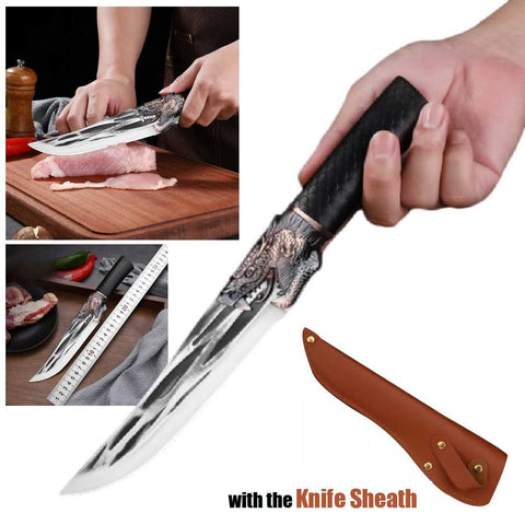 Butcher Cleaver Meat Knife With Knife Sheath Camping Outdoor Knife