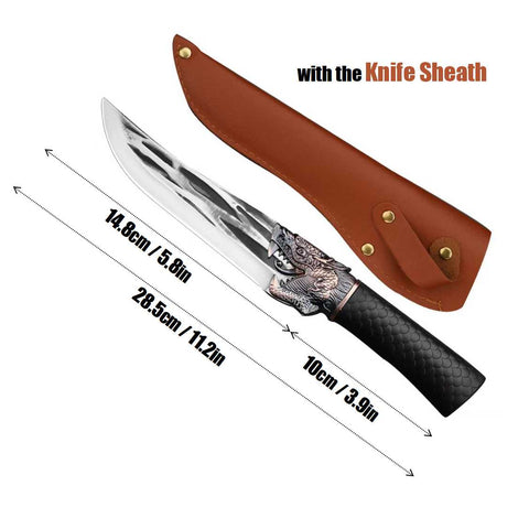 Butcher Cleaver Meat Knife With Knife Sheath Camping Outdoor Knife