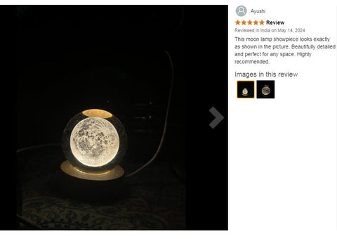 3D Saturn Crystal Ball Night Light Lamp LED Table Lamp Wooden Base