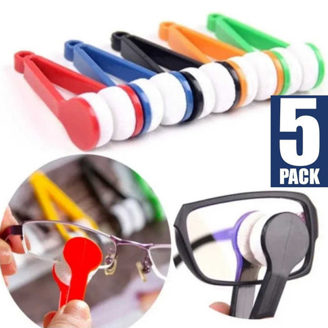 5Pcs Sun Glasses Eyeglass Microfiber Spectacles Cleaner Soft Brush Cleaning Tool