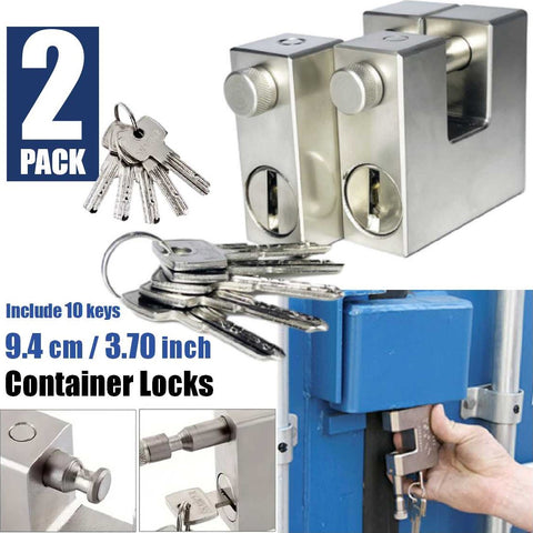 2Pcs 94mm Heavy Duty Container Lock Padlock Warehouse Lock