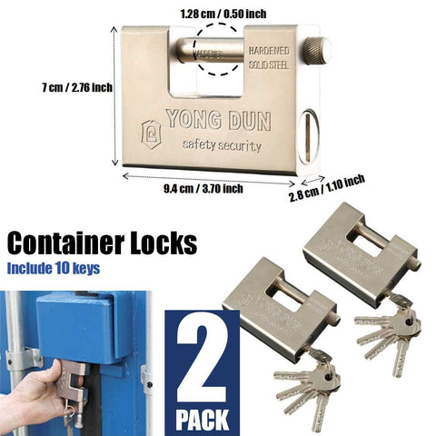 2Pcs 94mm Heavy Duty Container Lock Padlock Warehouse Lock