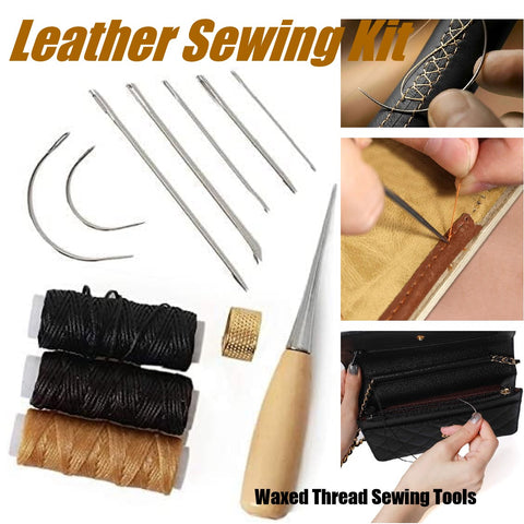 Leather Stitching Sewing Kit Waxed Thread Craft DIY Sewing Cords Leather Working