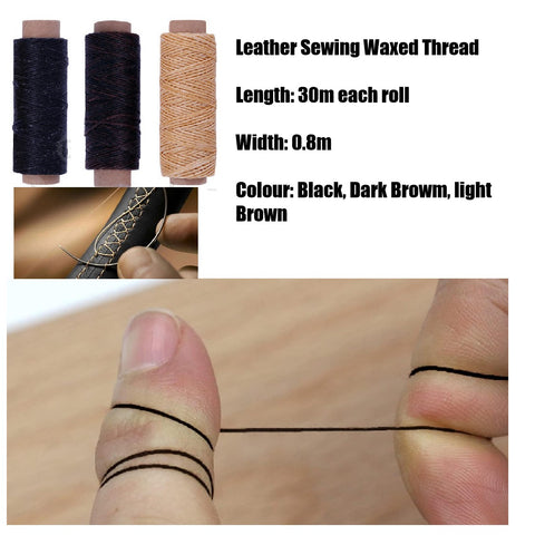 Leather Stitching Sewing Kit Waxed Thread Craft DIY Sewing Cords Leather Working