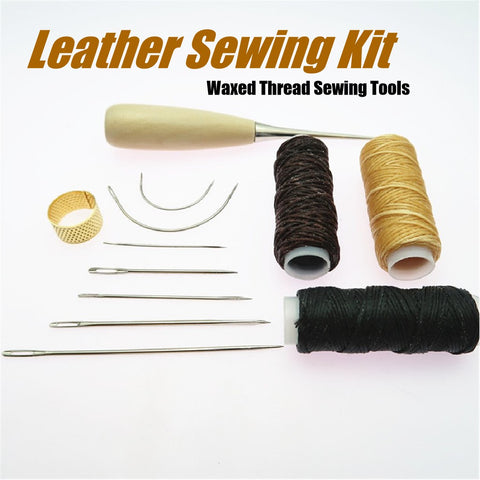 Leather Stitching Sewing Kit Waxed Thread Craft DIY Sewing Cords Leather Working