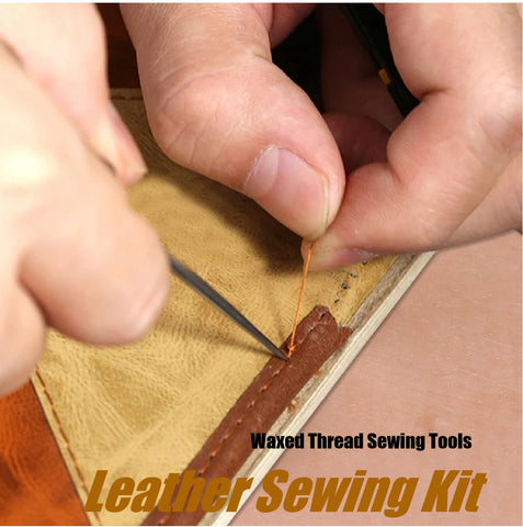 Leather Stitching Sewing Kit Waxed Thread Craft DIY Sewing Cords Leather Working