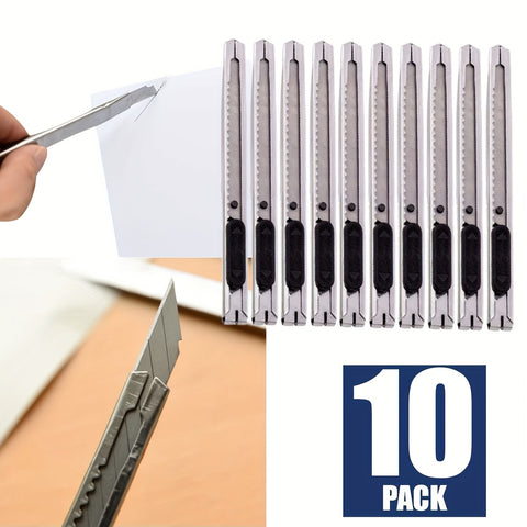 10pack Craft Knife Stainless Steel Utility Knife Precision Hobby Knife Kit