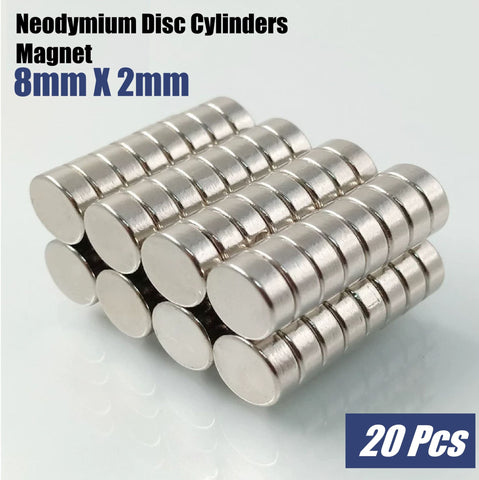 Neodymium Disc Magnet 8mm x 2mm -20pcs