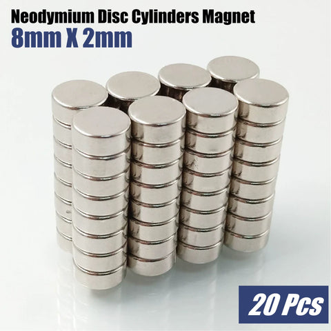 Neodymium Disc Magnet 8mm x 2mm -20pcs