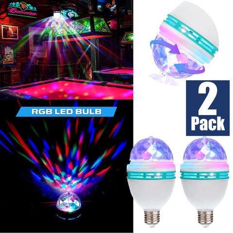 2Pack Rotating Magic Ball Light Party Disco Lights Ball LED Stage Light