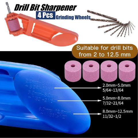 Portable Drill Bit Sharp Diamond Sharpener with 4 Grinding Stones