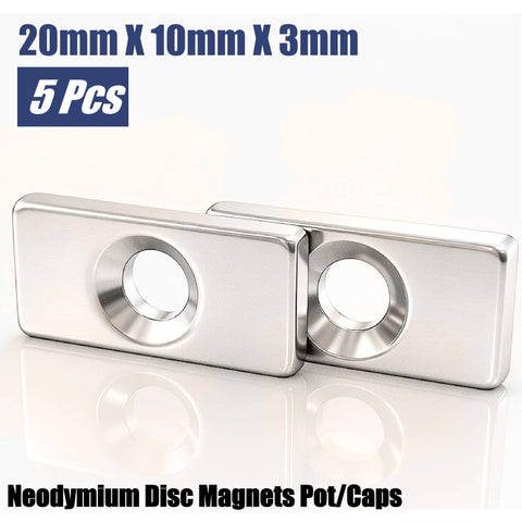Neodymium Disc Rectangular Blocks Magnet 20mm x 10mm x 3mm - 5pcs