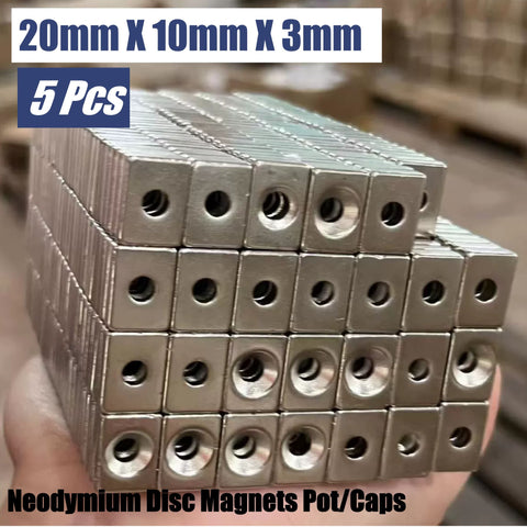 Neodymium Disc Rectangular Blocks Magnet 20mm x 10mm x 3mm - 5pcs