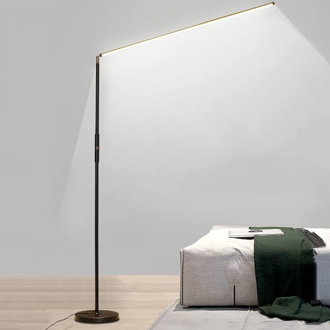 Modern Standing Tall Edge Minimalistic Linear Metal Floor Lamp