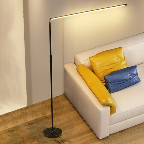 Modern Standing Tall Edge Minimalistic Linear Metal Floor Lamp