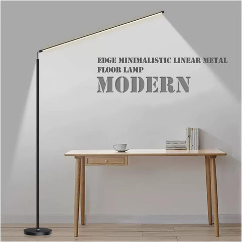 Modern Standing Tall Edge Minimalistic Linear Metal Floor Lamp