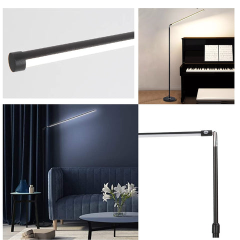 Modern Standing Tall Edge Minimalistic Linear Metal Floor Lamp