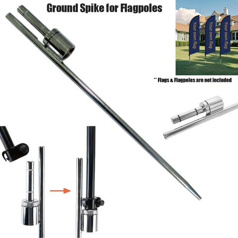 Heavy-Duty Ground Stake for Flag Poles Durable Outdoor Beach Flag Base