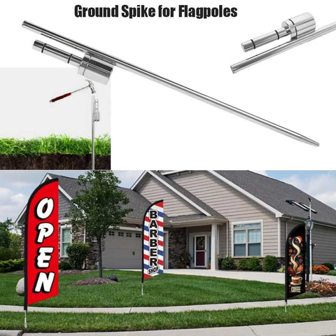 Heavy-Duty Ground Stake for Flag Poles Durable Outdoor Beach Flag Base