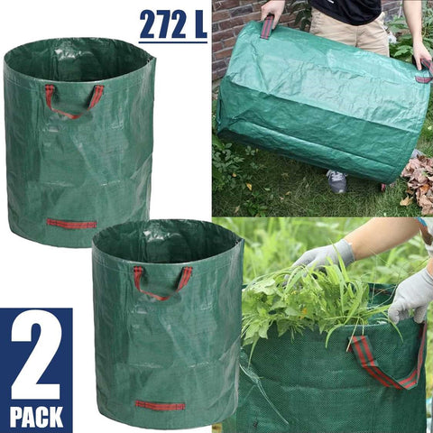 2Pack Heavy-Duty 272L Foldable Garden Waste Bags