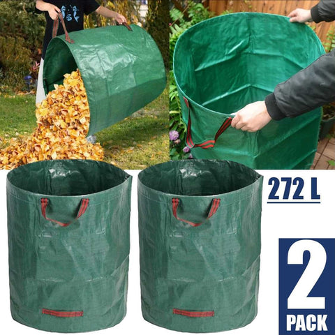 2Pack Heavy-Duty 272L Foldable Garden Waste Bags