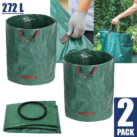 2Pack Heavy-Duty 272L Foldable Garden Waste Bags