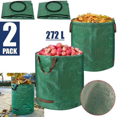 2Pack Heavy-Duty 272L Foldable Garden Waste Bags