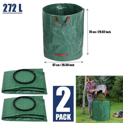 2Pack Heavy-Duty 272L Foldable Garden Waste Bags
