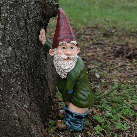 Garden Outdoor Ornament Decorations Resin Willy The Peeing Garden Gnome Statue