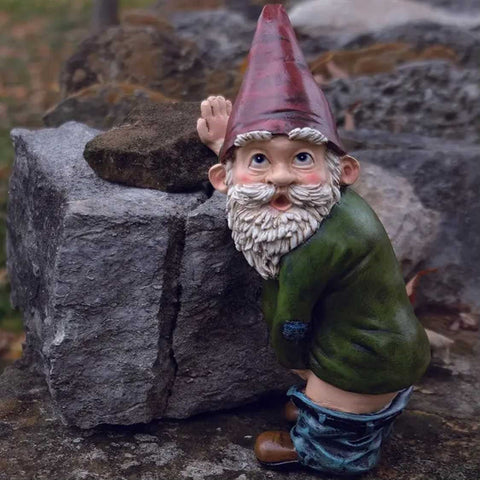 Garden Outdoor Ornament Decorations Resin Willy The Peeing Garden Gnome Statue