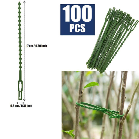 100Pcs Tomato Veggie Greenhouse Garden Plant Vine Support Clips Flower Plant
