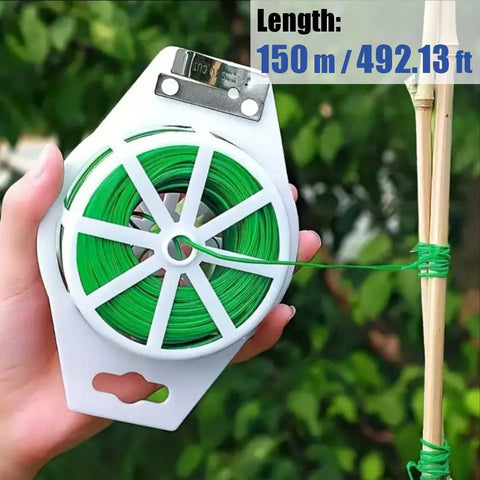150M Green Garden Plant Twist Ties Plant Support Climbing Trellis Stakes Clips
