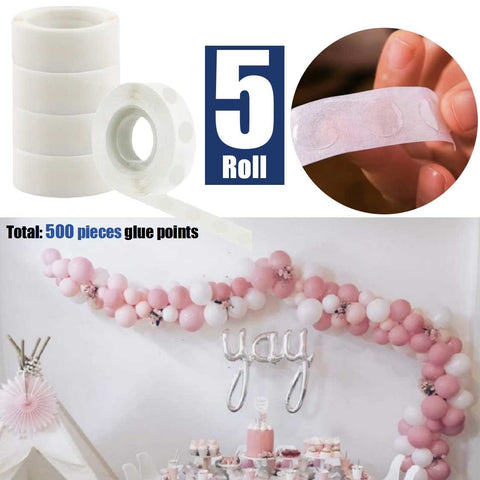 500Pcs Point Dots Balloons Glue Dots Tape Kids Wedding Party Balloons