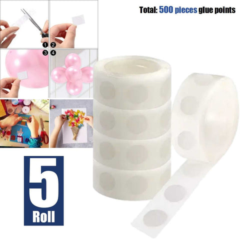 500Pcs Point Dots Balloons Glue Dots Tape Kids Wedding Party Balloons
