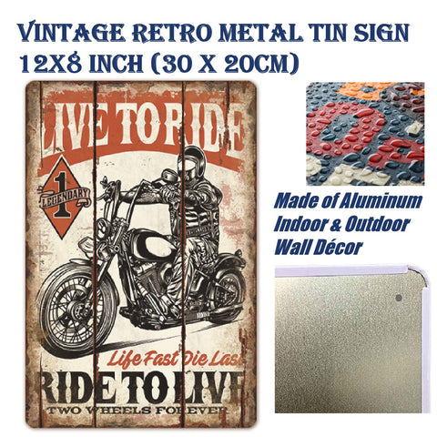 Vintage Metal Tin Sign Poster Home Garage Wall Decor Classic Motorbike 3953