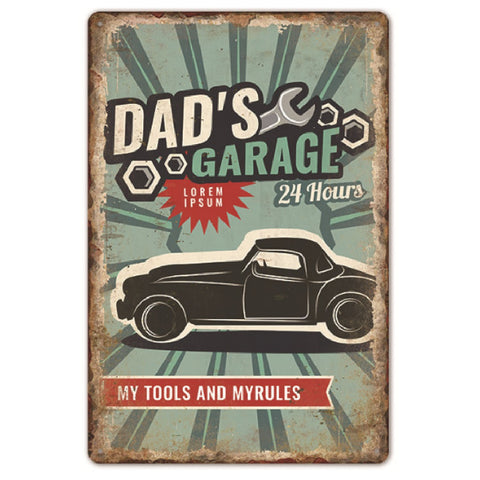 Vintage Metal Tin Sign Poster Home Wall Decor Dad's Garage Vintage Car 3959