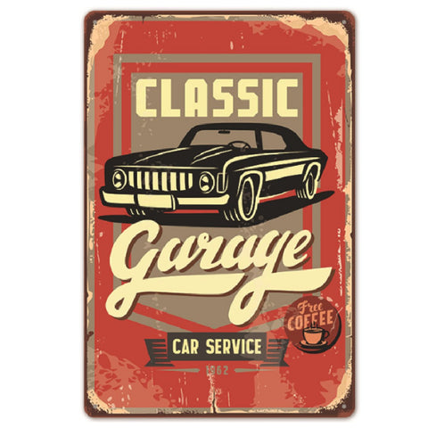 Vintage Metal Tin Sign Poster Home Garage Wall Decor Classic Vintage Car 3960