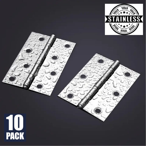 10Pcs Stainless Steel Door and Window Hinge 2.2Inch 5.6 cm x 3.5 cm