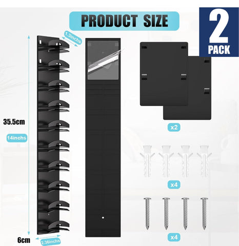 2Pack Hat Organizer Baseball Cap Organizer Wall Mounted Hat Rack
