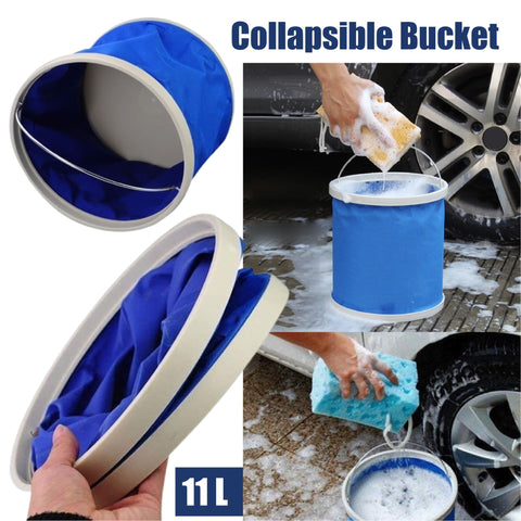 Collapsible Bucket 11L Cleaning Bucket Mop Foldable Camping Fishing Camping