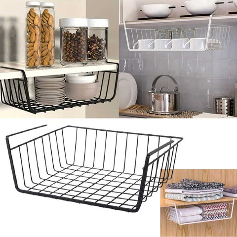 Kitchen Metal Storage Shelf Basket Wire Rack Cabinet Kitchen Drawer Organizer