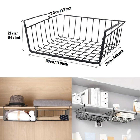 Kitchen Metal Storage Shelf Basket Wire Rack Cabinet Kitchen Drawer Organizer