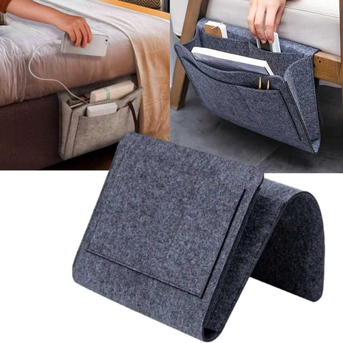 Bedside Storage Pouch Bag Couch Organizer Tray Armchairs Table Storage Bag Felt