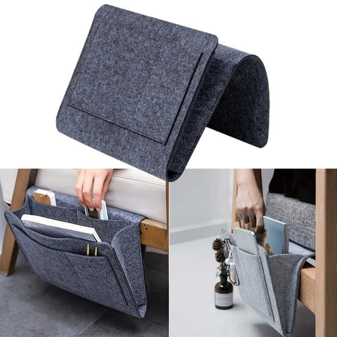 Bedside Storage Pouch Bag Couch Organizer Tray Armchairs Table Storage Bag Felt