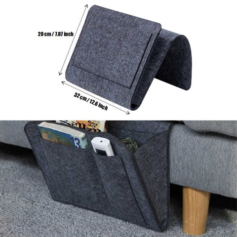 Bedside Storage Pouch Bag Couch Organizer Tray Armchairs Table Storage Bag Felt