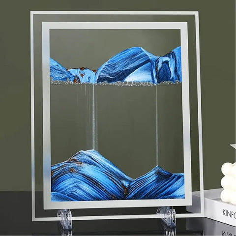 Moving Sand Art Picture 3D Deep Sea Sandscape in Motion Glass Frame