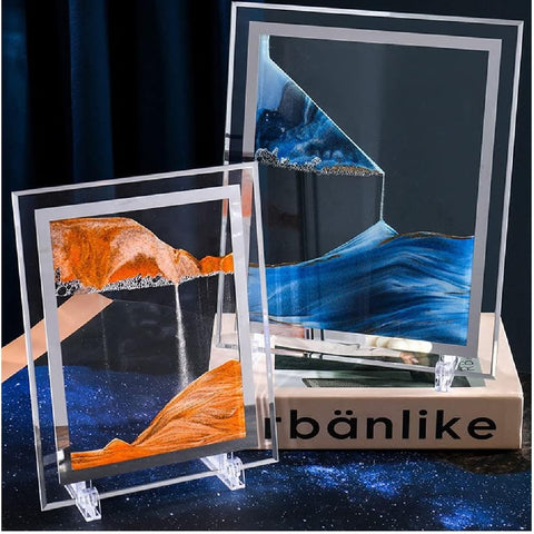 Moving Sand Art Picture 3D Deep Sea Sandscape in Motion Glass Frame