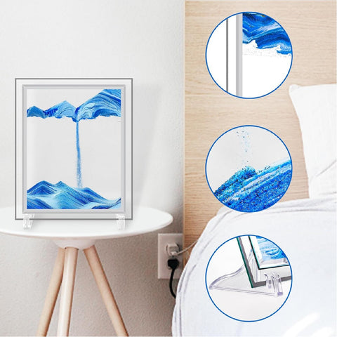 Moving Sand Art Picture 3D Deep Sea Sandscape in Motion Glass Frame